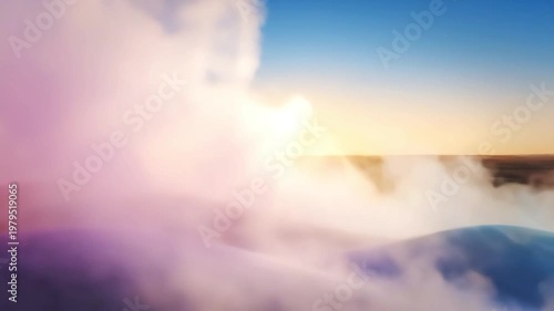 Wallpaper Mural Vibrant sunset over snowy landscape with colorful clouds Torontodigital.ca