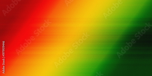 Abstract background in red, yellow and green tones with grainy texture. Juneteenth Freedom Day