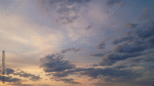 Sunrise Sky Timelapse with Golden Sun Rays and Glowing Clouds in Early Morning
