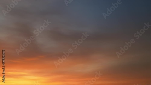 Sunrise Sky Timelapse with Golden Sun Rays and Glowing Clouds in Early Morning