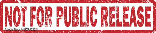 Not For Public Release Red Grunge Stamp