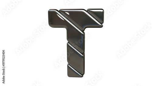 Metallic Letter T
Chrome Typography
3D Steel Character
Modern Lettermark T