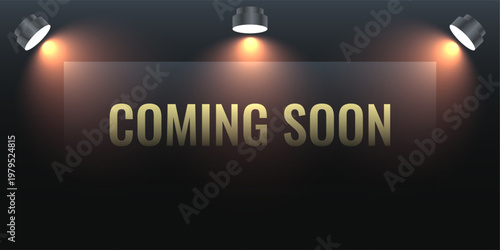 Coming soon illustration template design