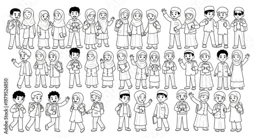 Group of diverse people standing together in a crowd.