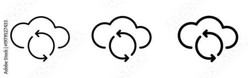 Data Sync Icon. Information Synchronization and Data Transfer Concept