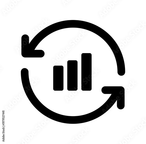 Data Sync Icon. Information Synchronization and Data Transfer Concept