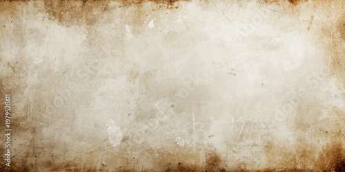 A vintage aged parchment with a grunge brown texture provides a stained antique paper background for a retro design backdrop