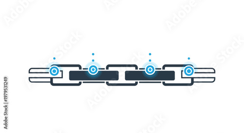 Digital Blockchain Network Connection Technology Concept