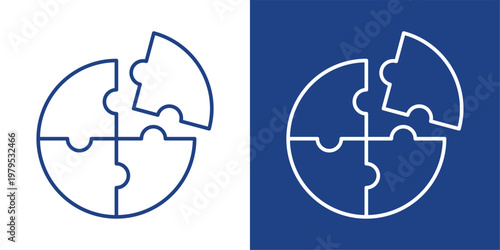 System Integration Blue And White Icon Style Collection