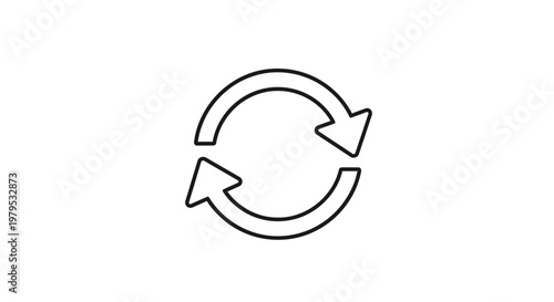 Circular arrow icon, refresh symbol, reload button, loop, repeat, cycle, update, sync