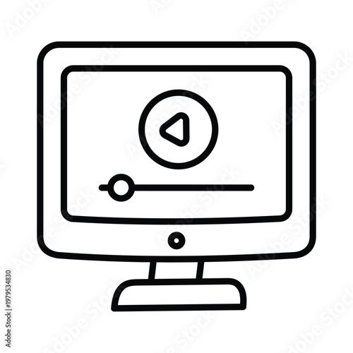 Video Player  doodle icon eps 10 file