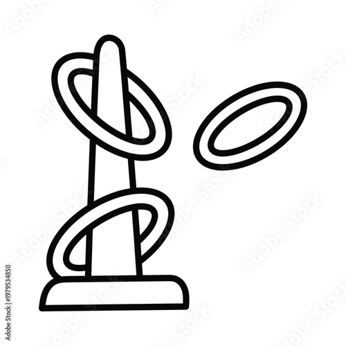 Ring Toss doodle icon eps 10 file