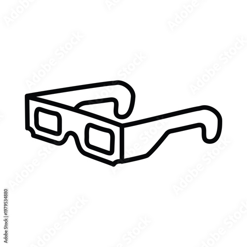 3d Glasses doodle icon eps 10 file