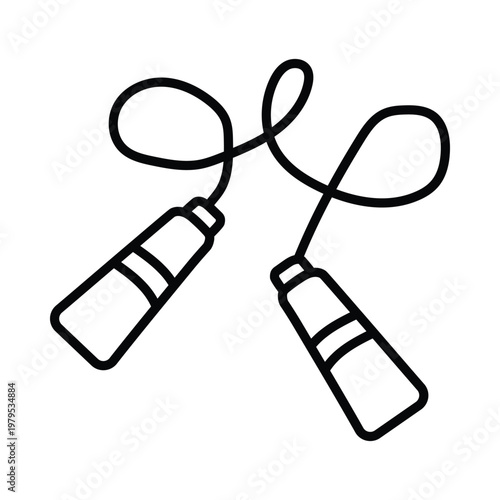Jumping Rope doodle icon eps 10 file