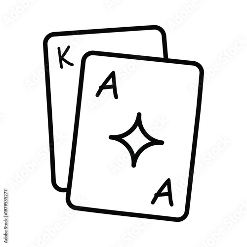 Playing Card doodle icon eps 10 file