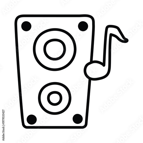 Speaker doodle icon eps 10 file 
