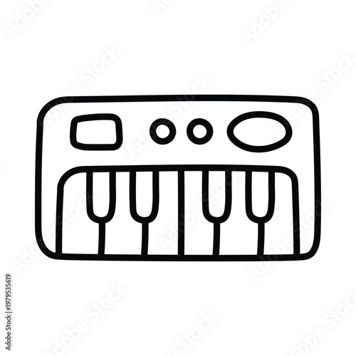 Piano  doodle icon eps 10 file