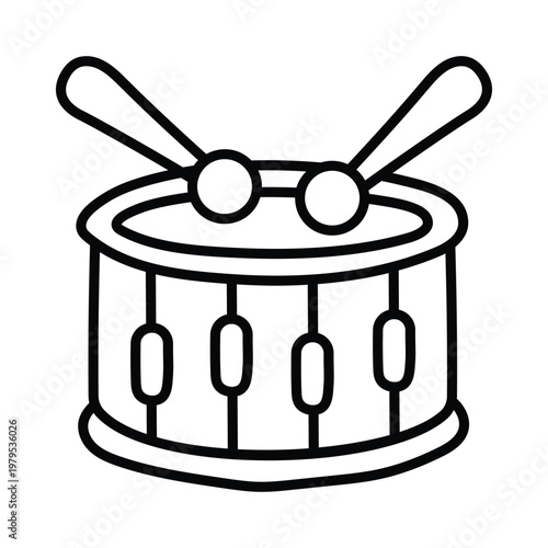 Percussion Drum doodle icon eps 10 file