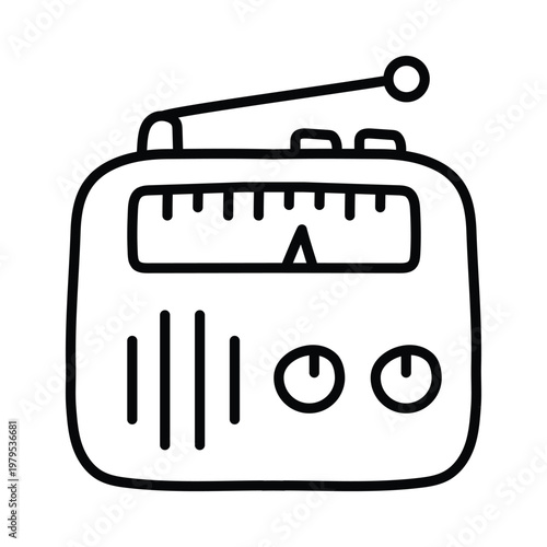 Radio doodle icon eps 10 file
