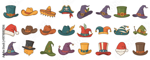 Diverse Cartoon Costume Hat Collection