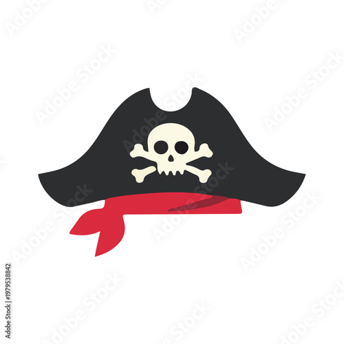 Pirate Hat Skull Crossbones Illustration