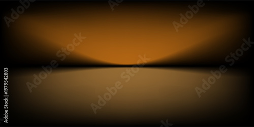 Abstract gradient podium background. black, gold, brown, 3D studio background. Clean scene for product presentation mockup template. eps 10