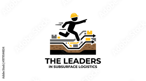 Subsurface Logistics Leader Logo with Running Figure
