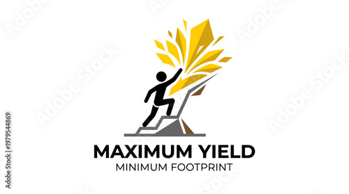 Abstract Logo Representing Maximum Yield and Growth Concepts