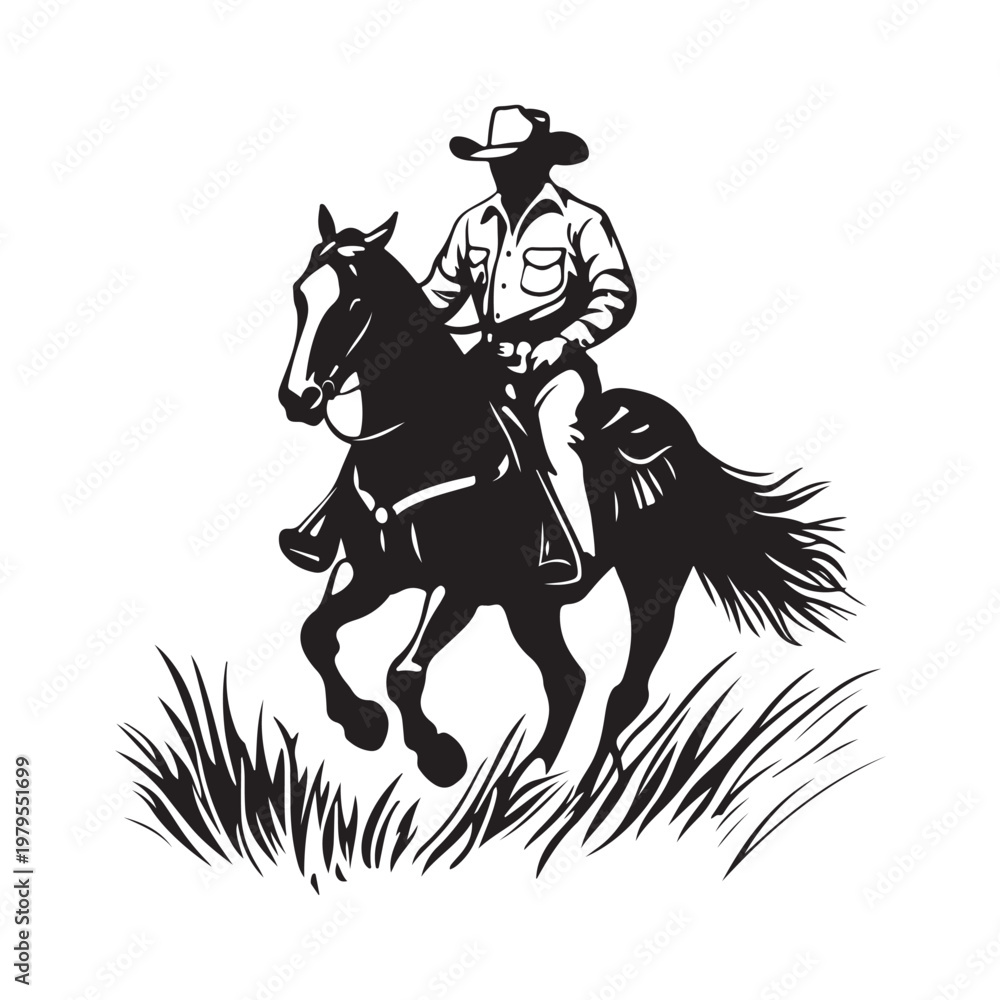 Fototapeta premium Black silhouette set of equestrian activities featuring horse riding, walking horses, and a person leading a horse on white background.
