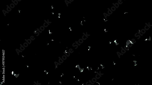 Confetti explosion. Colorful falling festive particles, stripes.