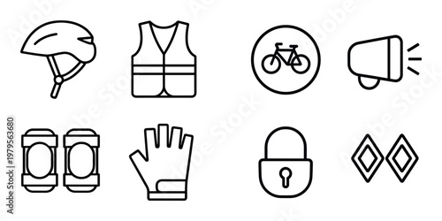 Safety gear icons showing protective equipment symbols