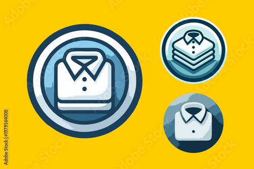 This is a vector image of a clothing logo icon suitable for use in logo designs for laundry companies, convection, textiles, garments, clothing stores, school uniforms, posters, banners, presentations