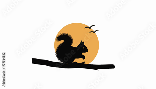 a squirrel on a tree branch