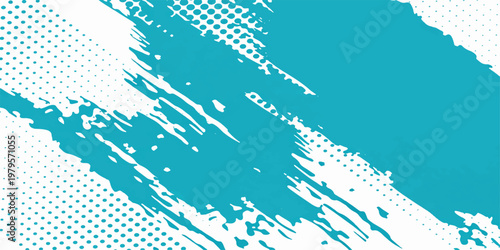 An abstract grunge background vector illustration featuring blue wave patterns and digital technology shapes for a creative wallpaper design