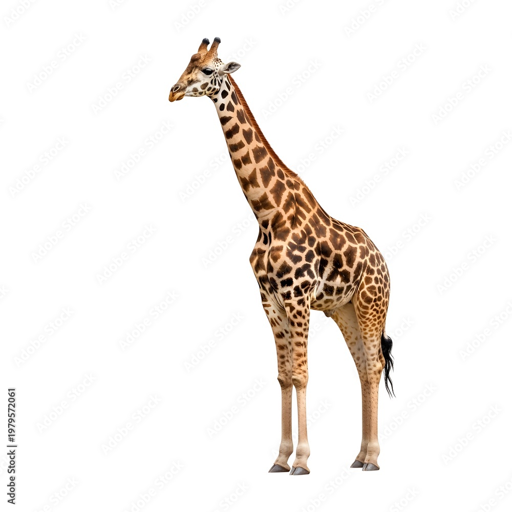 Fototapeta premium giraffe on white background