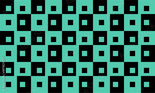 green and black abstract background with squares rectangle block strip seamless repeat pattern, replete patter image design for fabric printing or wallpaper or wrap package print fuzzy