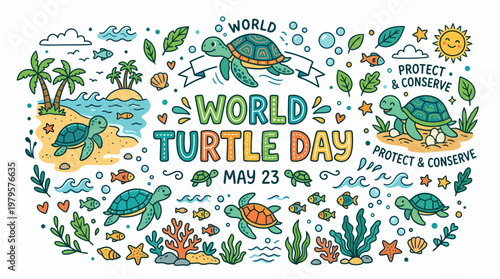 World Turtle Day May 23 Greeting Card