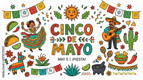Cinco de Mayo Fiesta: Mexican Culture Celebration, Tacos, Music, Dance