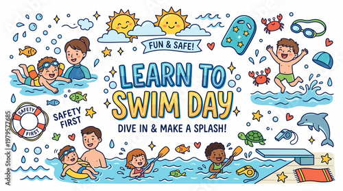 Learn to Swim Day Fun - Kids & Adults Swimming Activities