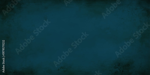 Dark blue grunge background with a smoky texture and vintage paint patterns on a weathered wall design under a stormy night sky