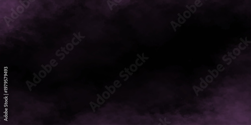 An abstract texture of purple smoke and dark fog swirls across a black space backdrop like a stormy night cloudscape with a motion of light and color