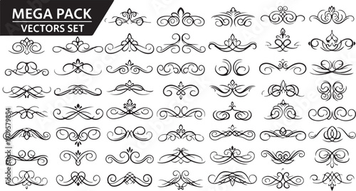 Mega Pack of Vintage Ornate Frame Vectors Set Collection