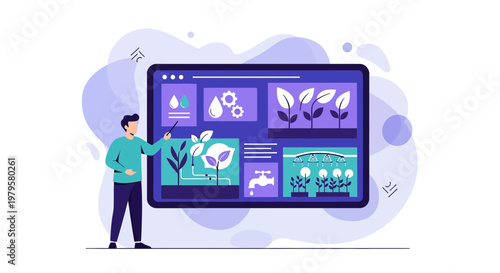 Interactive presentation showcasing smart farming techniques and efficient water resources