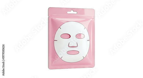 Pink Pouch Containing a Sheet Face Mask