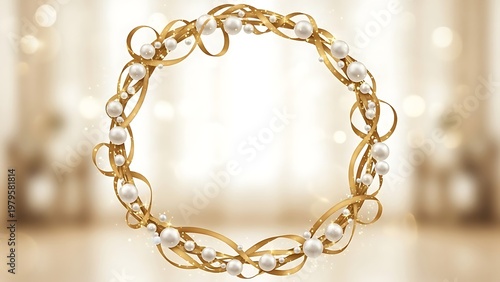 Elegant braided gold necklace with delicate beads and charms