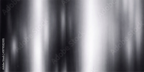 Brushed silver metallic texture features a polished stainless steel surface with a shiny industrial aluminum pattern and smooth gray light reflections on a high-quality grey material backdrop