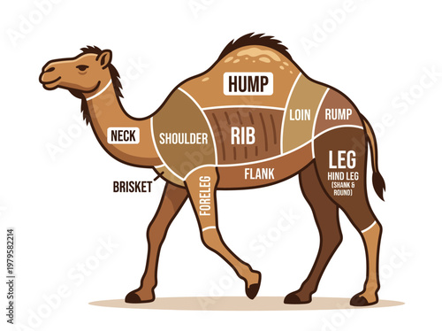 Camel Anatomy Chart A Detailed Guide to Camel Meat Cuts and Their Culinary Applications