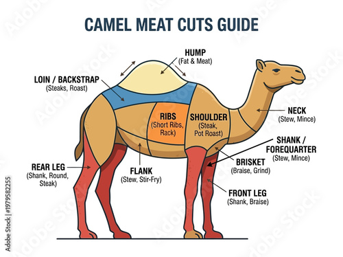 Detailed Camel Meat Cuts Guide A Visual Exploration of Each Portion and Cooking Suggestion