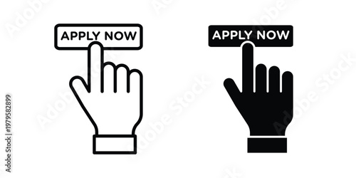 Apply icon vector illustration in line style. flat silhouette designs