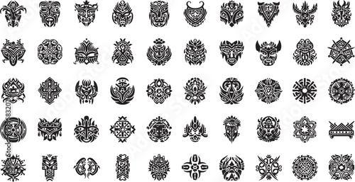 Collection of various ornate and decorative mandala designs